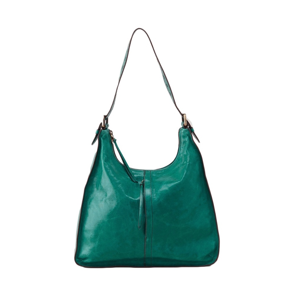 Hobo MARLEY leather shoulder bag in TEAL GREEN